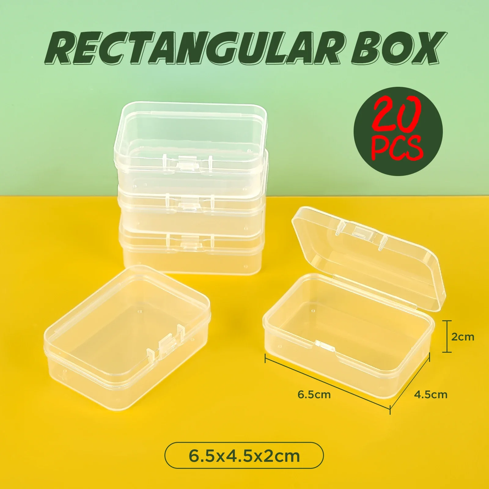 10/20 stücke Kunststoff Box Rechteckige Box Transluzente Box Verpackung Lagerung Box Staubdicht Solide Starke Schmuck Lagerung Fall Container