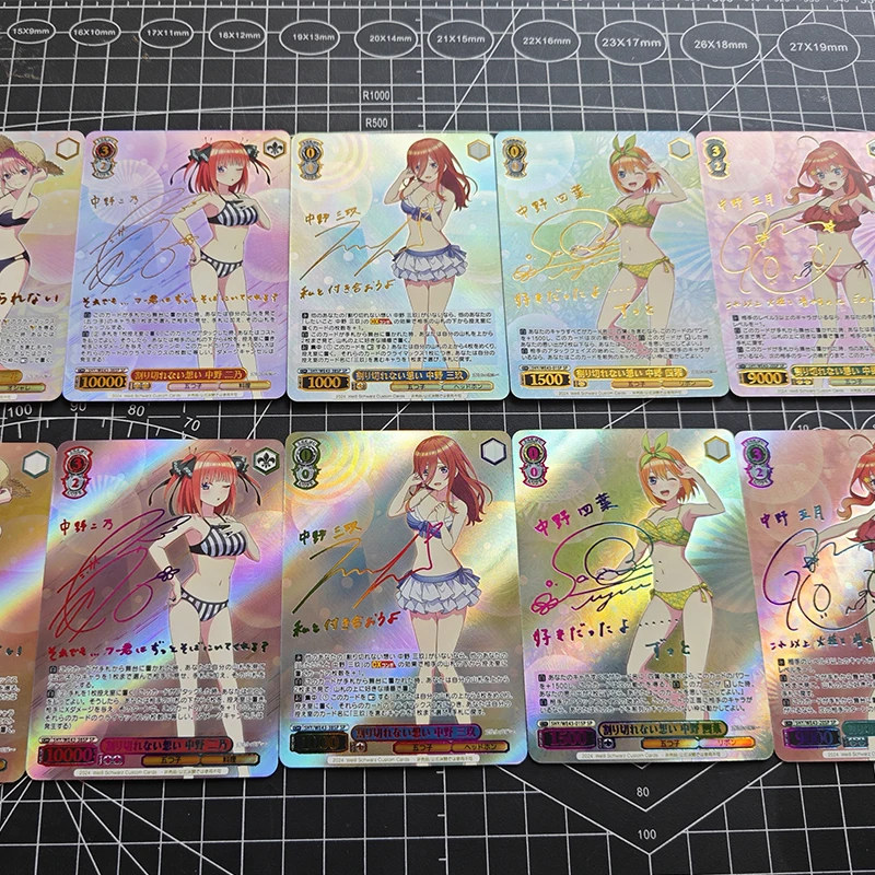 The Quintessential Quintuplets DIY 5PCS/SET DIY 5PCS/SET Ichika Nakano Nino Nakano Sanjiu Holiday Gifts Anime Collectible Cards