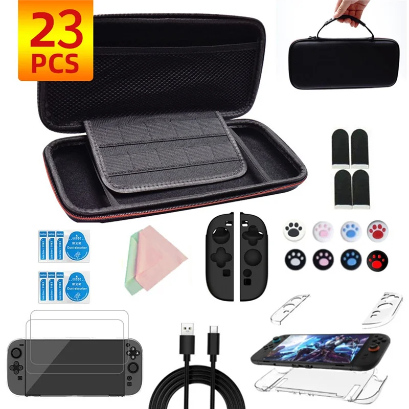

【Горячая ITEMS】сумка для хранения для Switch 2, комплект аксессуаров для NS Switch 2, чехол Joy-Con, защитный чехол для экрана, крышка джойстика, кабель для передачи данных