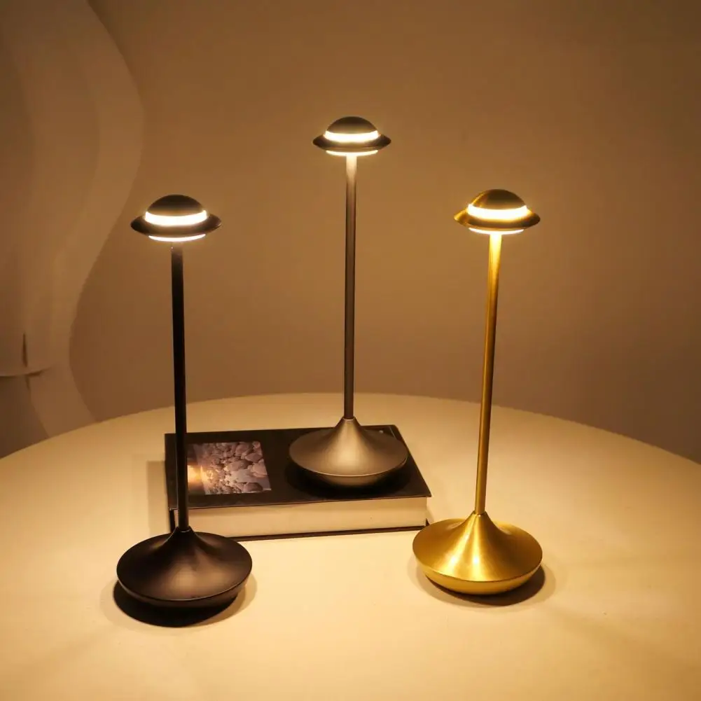 

Kitchen Table Lamp Wireless Rechargeable Metal Table Lamp for Restaurants Bars Touch Control Dimmable Led Desk Lamp for Kitchen