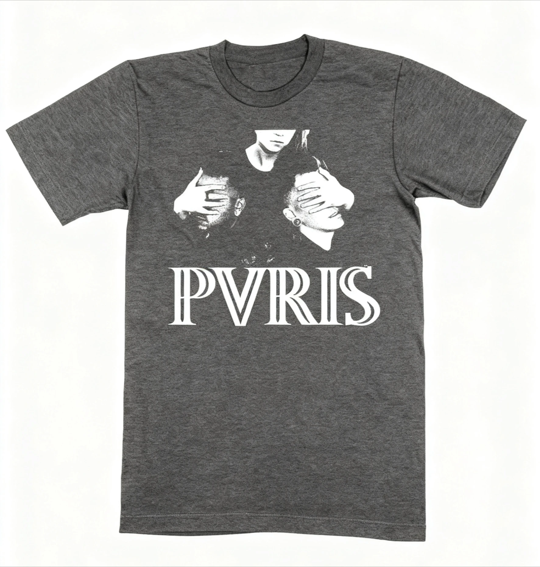 تي شيرت برسومات فرقة الروك PVRIS - تي شيرت قطني أسود للرجال والنساء مع طباعة فنية للموسيقى البديلة | ملابس الشارع المريحة لمحبي PVRIS #4