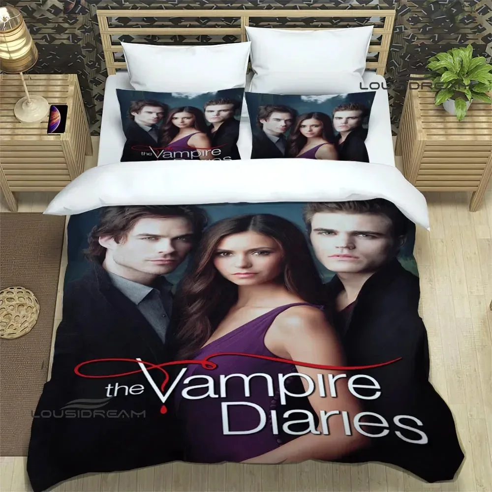 The Vampire Diaries Damon Salvatore Bedding Sets Exquisite Bed Supplies Set Duvet Cover Bed Comforter Set Bedding Birthday Gift