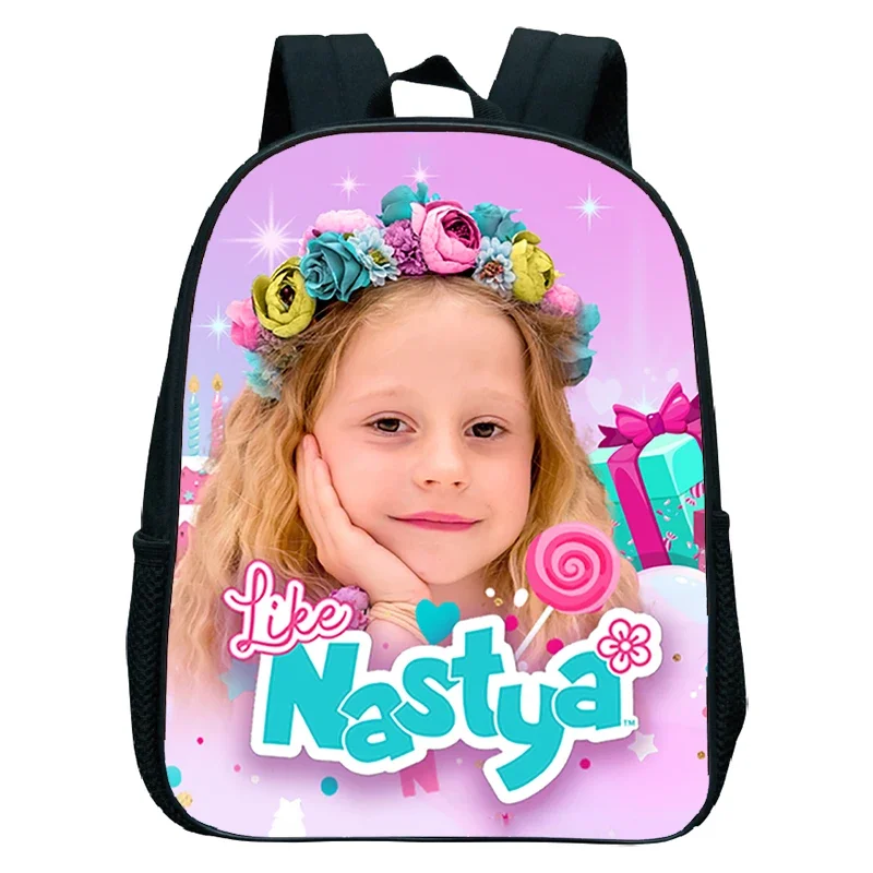 Kawaii Like Nastya Children's Backpack 12 Inch Cute Kindergarten Bags Girls Boys School Bags Toddler Backpacks for Kids Book Bag