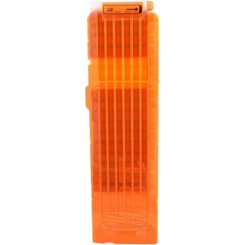 1/3 Pack 18-Darts Quick Reload Bullet Clips Magazine Clips For Toys Gun N-Strike Elite Blaster (Transparent Orange)