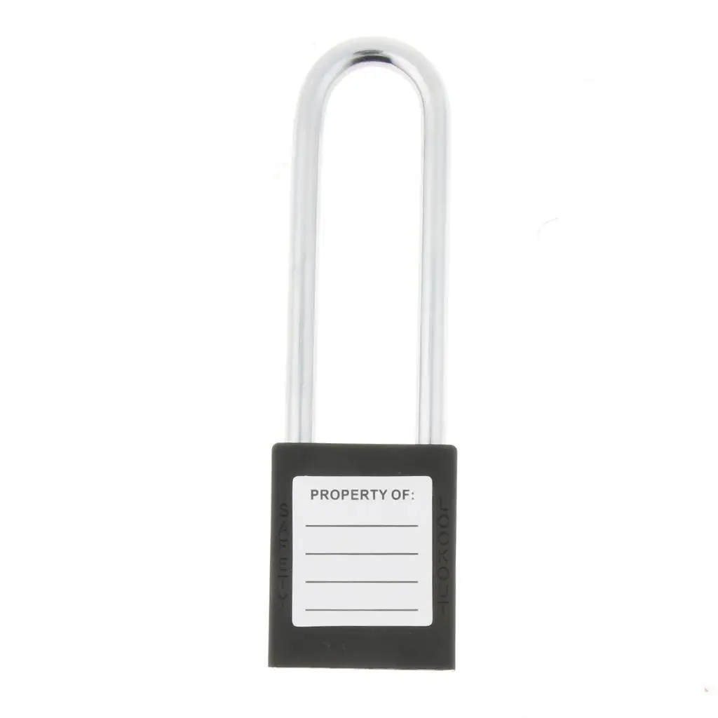 Safety Lockout Padlock Lock with Key Long Shackle Weatherproof Security Padlock for Exterior Fence Door and Gate
