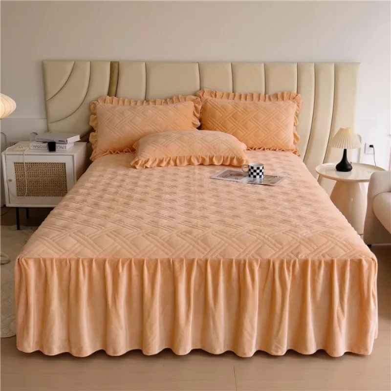 jupe-de-lit-simple-en-molleton-de-lait-couleur-unie-protection-de-matelas-produits-de-literie-epais-et-chauds-sans-taie-d'oreiller-nouvelle-collection-2025