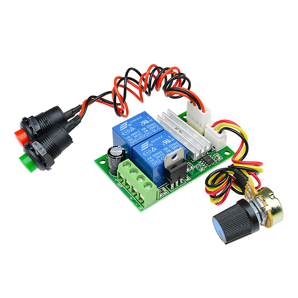 6V-24V PWM DC Motor Speed Controller Forward Reverse Linear Actuator Regulator with Push Button Switches for Electric Push Rod