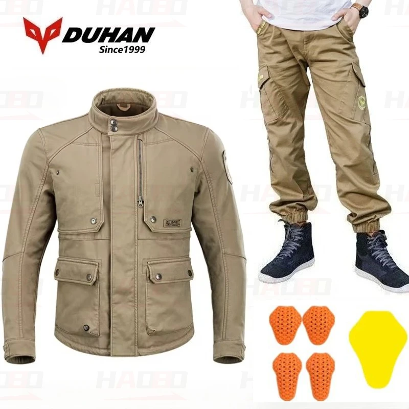 DUHAN New Motorcycle Jackets Waterproof Wear-resisting Breathable Motocross Riding Clothes CE Certified Protective Equipment