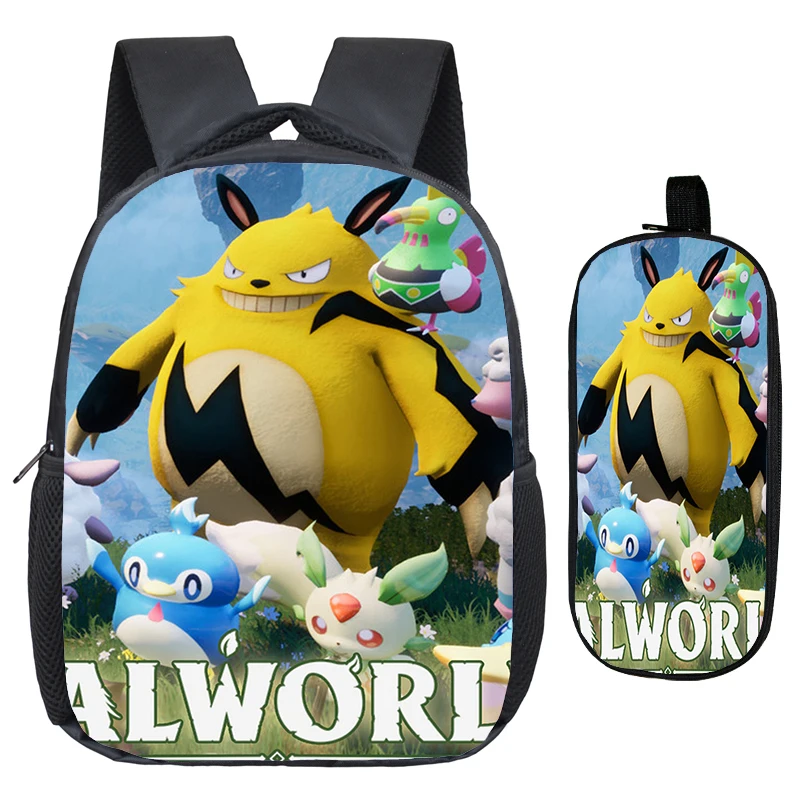 Lightweight Kids Backpacks 2pcs Set Game Palworld Printed School Bags Toddler Kindergarten Bag Girls Boys Cartoon Backpack Gifts