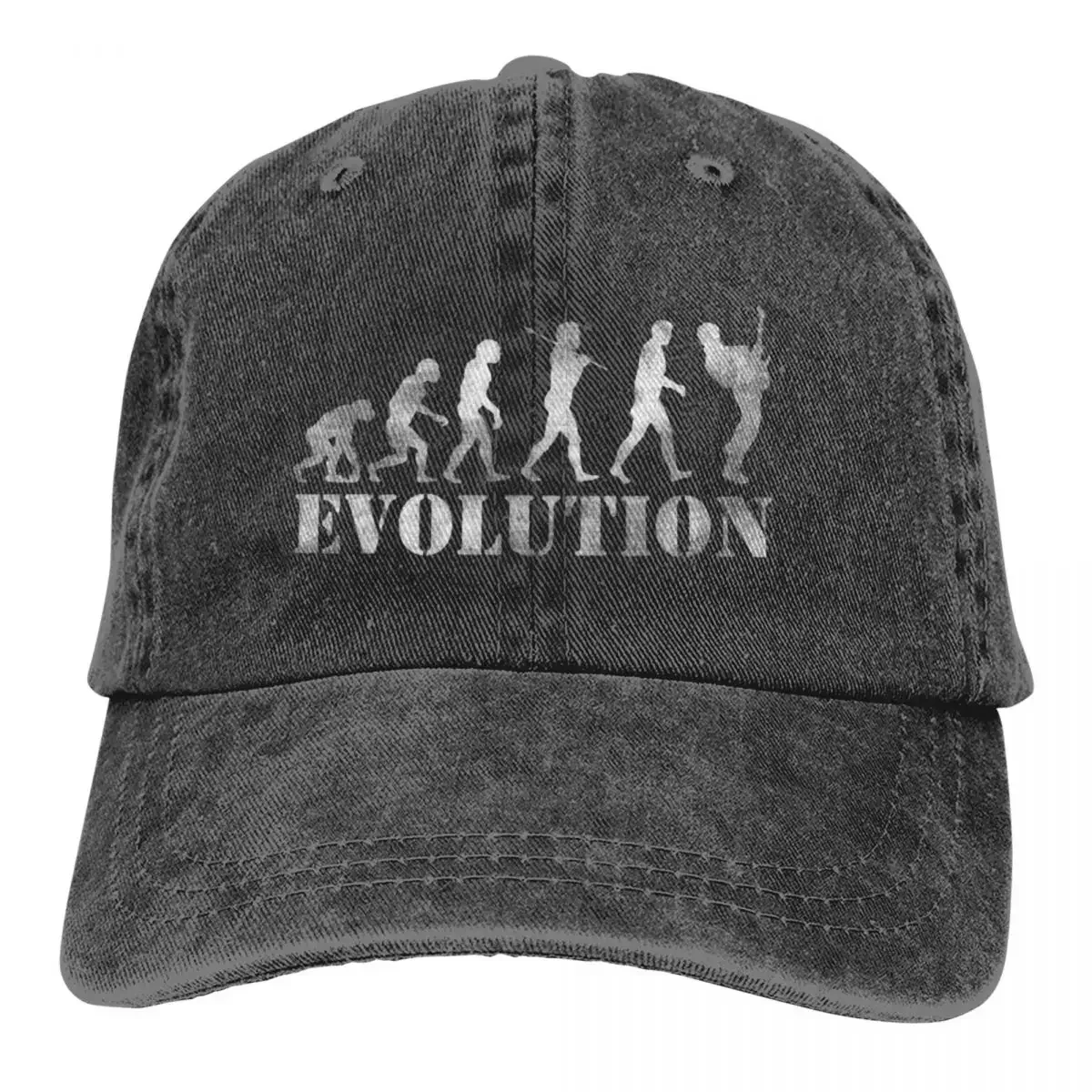 Pure Color Cowboy Hats Evolution Guitarist Darwin Women's Hat Sun Visor Baseball Caps Guitar Rock Peaked Trucker Dad Hat