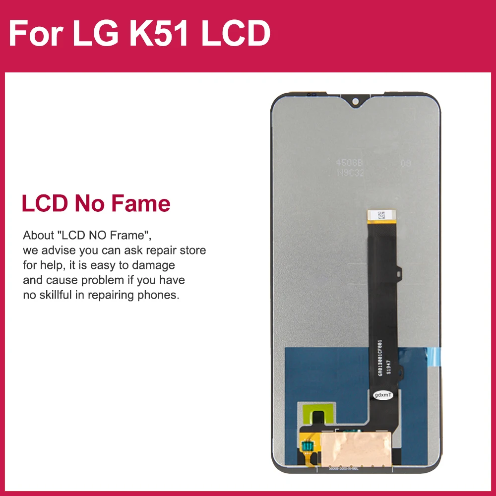 High quilty For LG K50 LCD LMX520BMW Display Touch Panel Screen Digitizer For LG K51 k51s smartphone lcd Replacement parts.