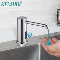 KEMAIDI Chrome Finished 500ml Automatic Soap Dispenser Touchless Sensor Hand Sanitizer Big Shampoo Detergent Dispenser