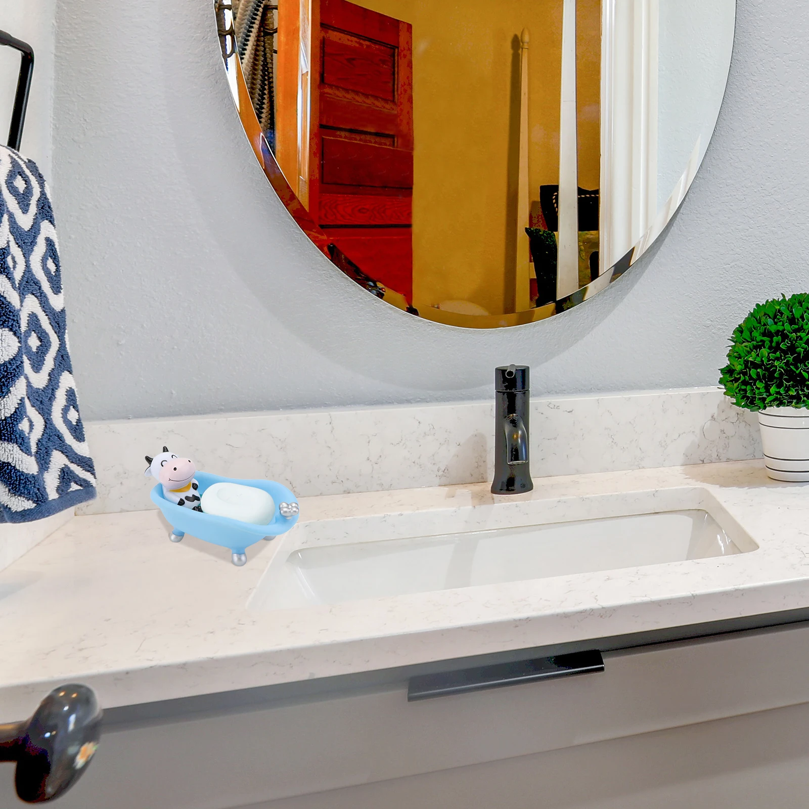 

1pc Cartoon Animal Bathtub Box Lovely Soap Holder Bathroom Storage Case Creative Cartoon Soap Box For Summer