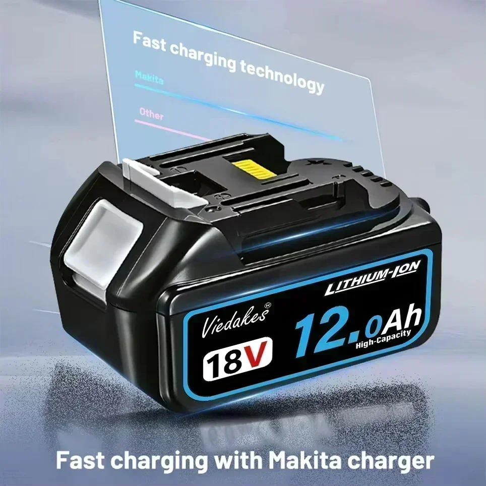 🥇Top Seller! 18V 12.0Ah for Makita Battery: Full-Capacity Li-ion Pack with Stable Performance, Compatible with All 18V Tools🥇