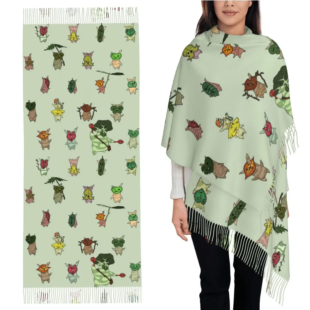 

Korok 1, шарф с кисточками, женские мягкие теплые шали и накидки, длинная осенне-зимняя шаль