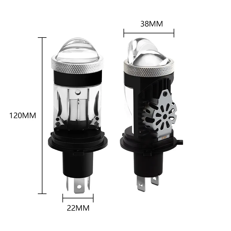 Car LED H4 Automobile Headlight Mini Projector Dual Lens Integrated Bifocal Lens Auto Styling Headlight Bulbs Focused Light P9