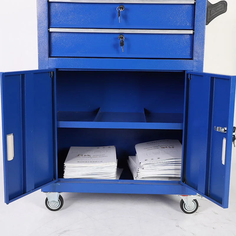 Customized Cold Rolled Sheet Toolbox Workshop Multi-functional Auto Repair Tool Cabinet Drawer Mobile Maintenance Cart Parts Box