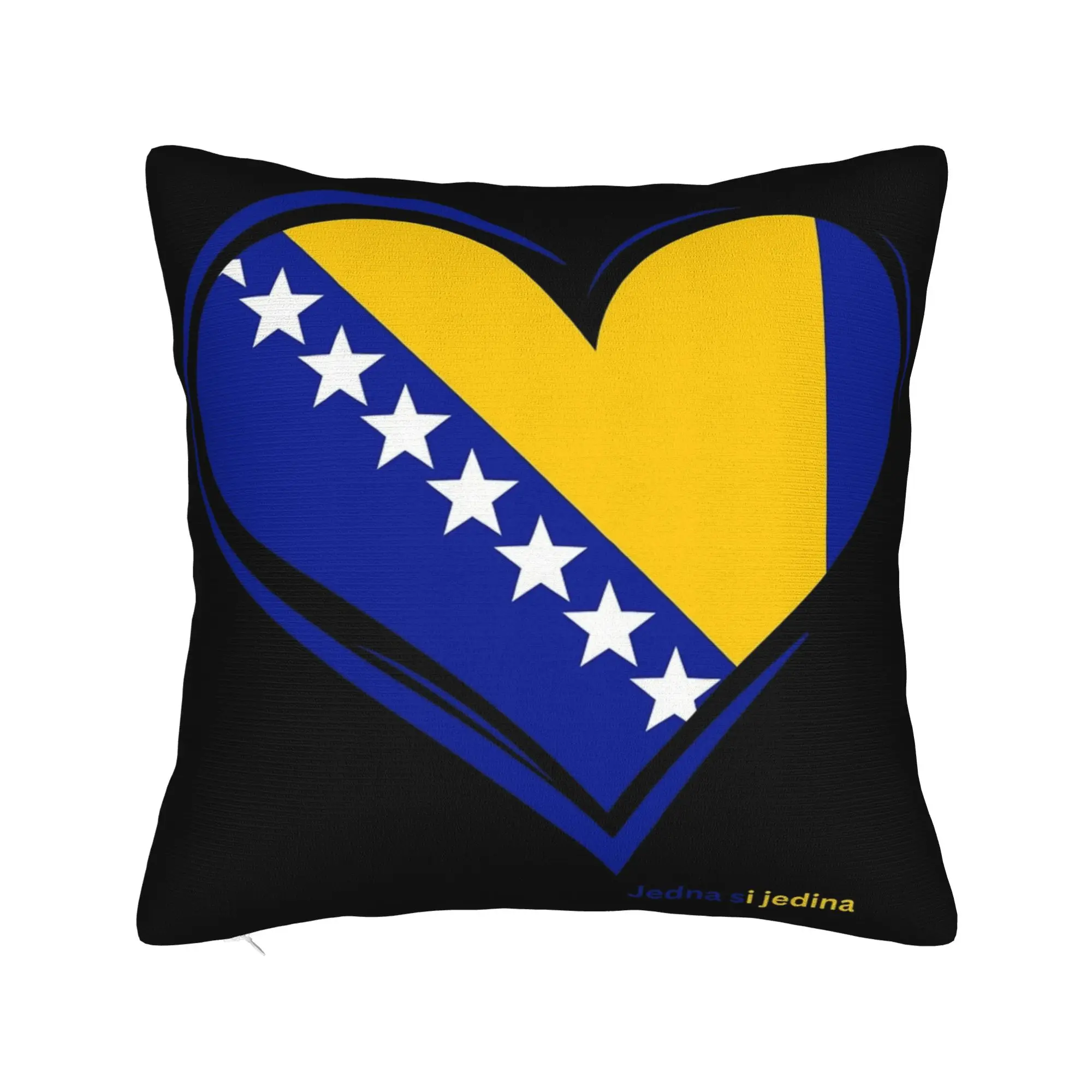 Bosnia and Herzegovina Flag Pillowcases Merchandise Printing Cushion Cover Gift  Pillow Case Cover Home Multi-Size