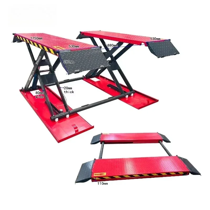

Portable 3000kg/3500kg/4000kg Mid Rise Car Scissor Lift With 1.2m/1.4m Hydraulic Cylinder 110v/220v/380v Home Garage Car Lifts