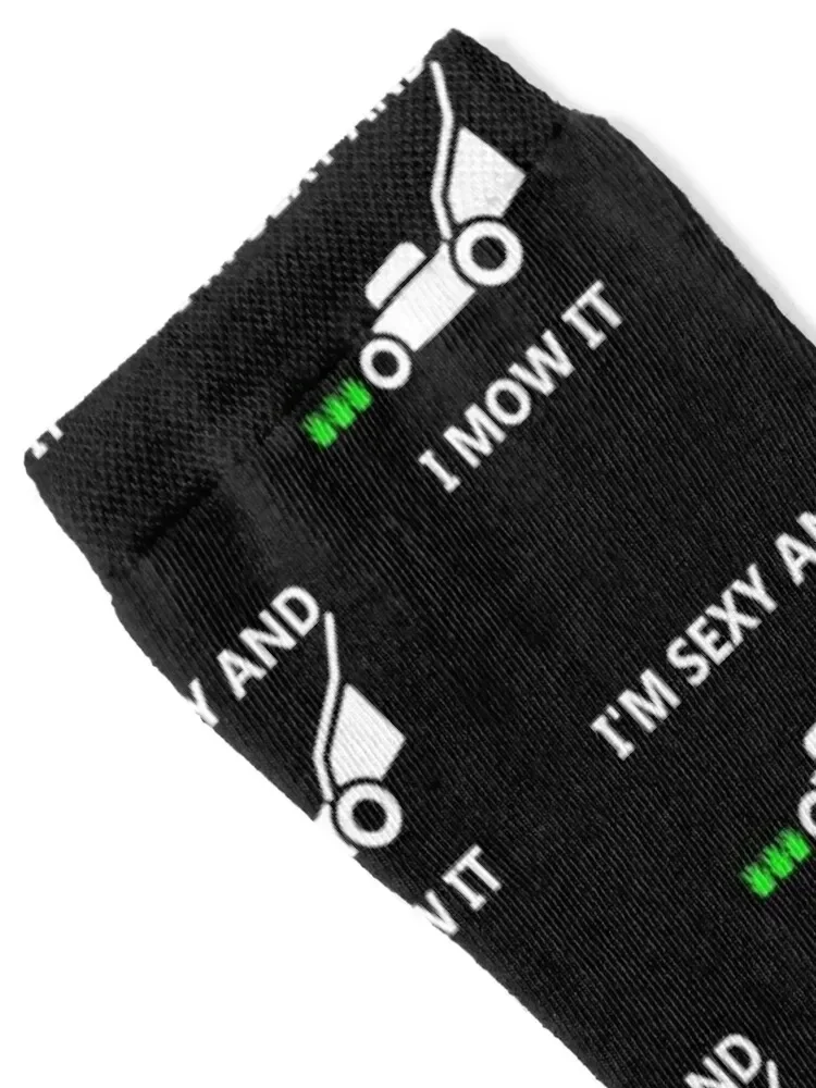 I'M SEXY AND I MOW IT Funny GIFT Socks sheer valentine gift ideas floor floral Socks Men Women's