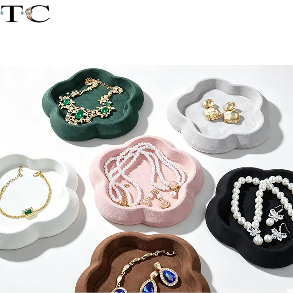 New-Style Small Faux Leather Jewelry Tray for Storing and Displaying Rings Earrings Bracelets and Bead Strands