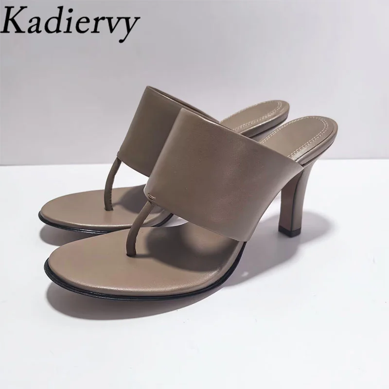 

Новые женские тапочки на высоком каблуке, шлепанцы, вечерние туфли из натуральной кожи, женские летние шлепанцы, современные женские тапочки на тонком каблуке