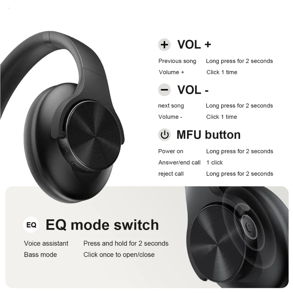 Wireless Bluetooth Headphones Foldable Stereo Earphones Super Bass Noise Canceling Mic Sports Headset G-50 for iPhone XiaoMi