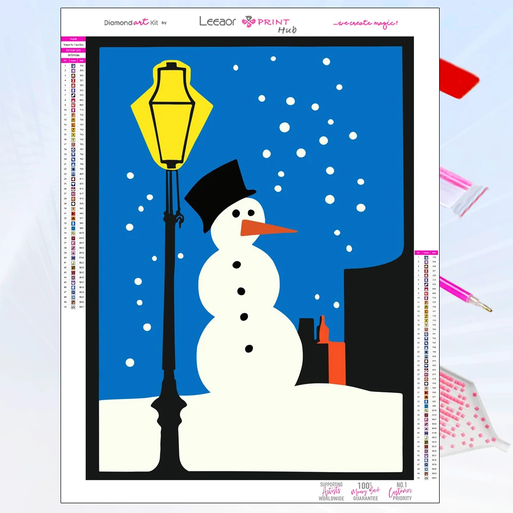 5D Christmas Landscape Diamond Painting Lonely Snowman Full Rhinestone Mosaic Embroidery Cross Stitch Kit Home Decor ダイヤモンドアート