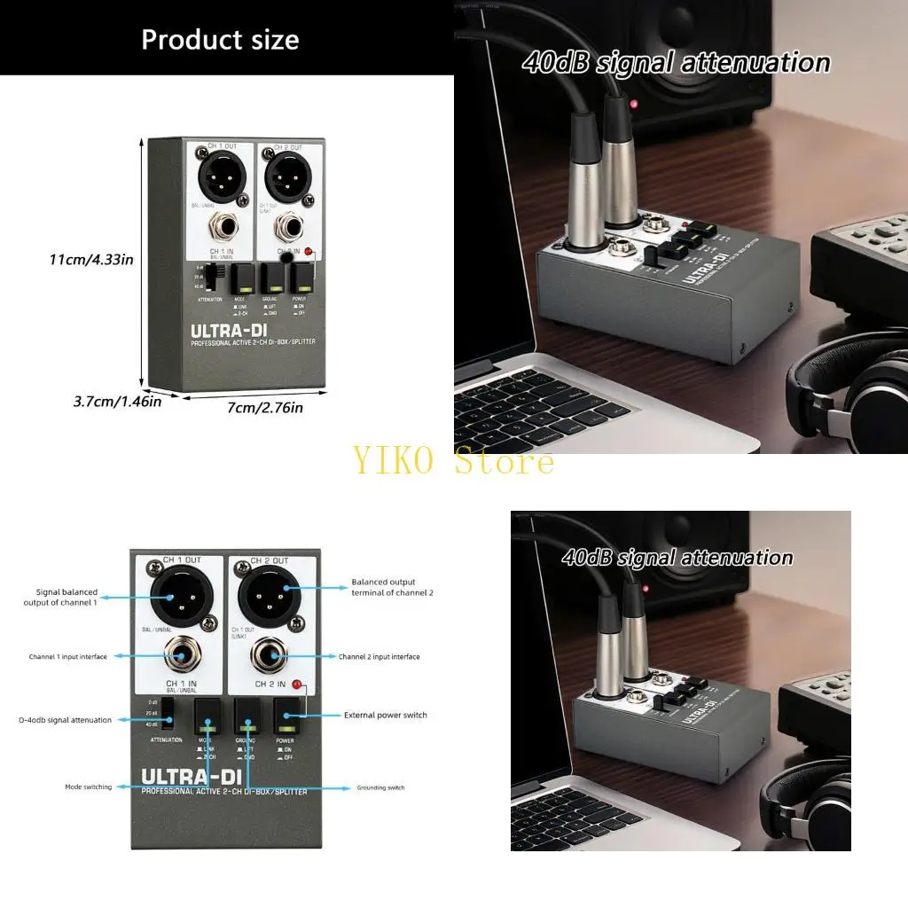 

K32C Профессиональный стерео Box Активный дизайн Металлический корпус Гитара Бас-клавиатуры Оптимизаторы сигнала