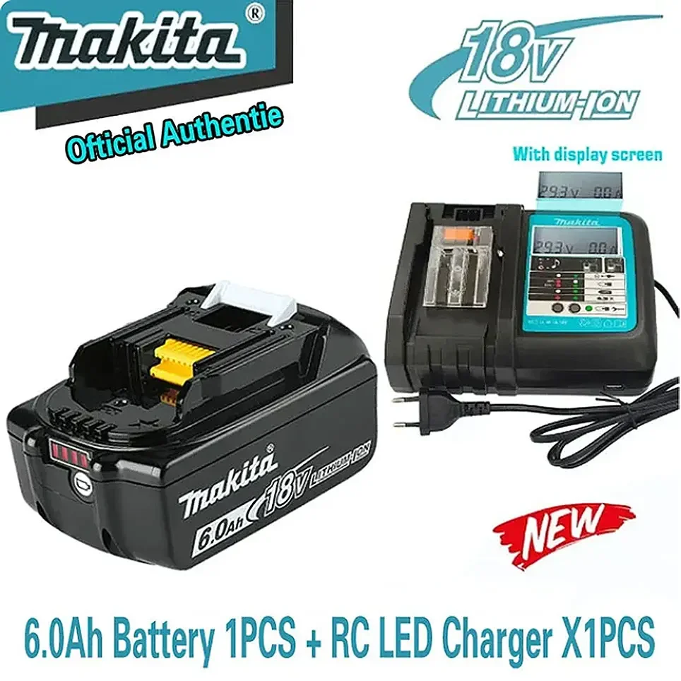 Makita Charger 14.4V 18V Original DC18VRC Battery Charger Makita 6000mAh Bl1830 Bl1430 BL1860 BL1890 Tool Power Charger USB Prot