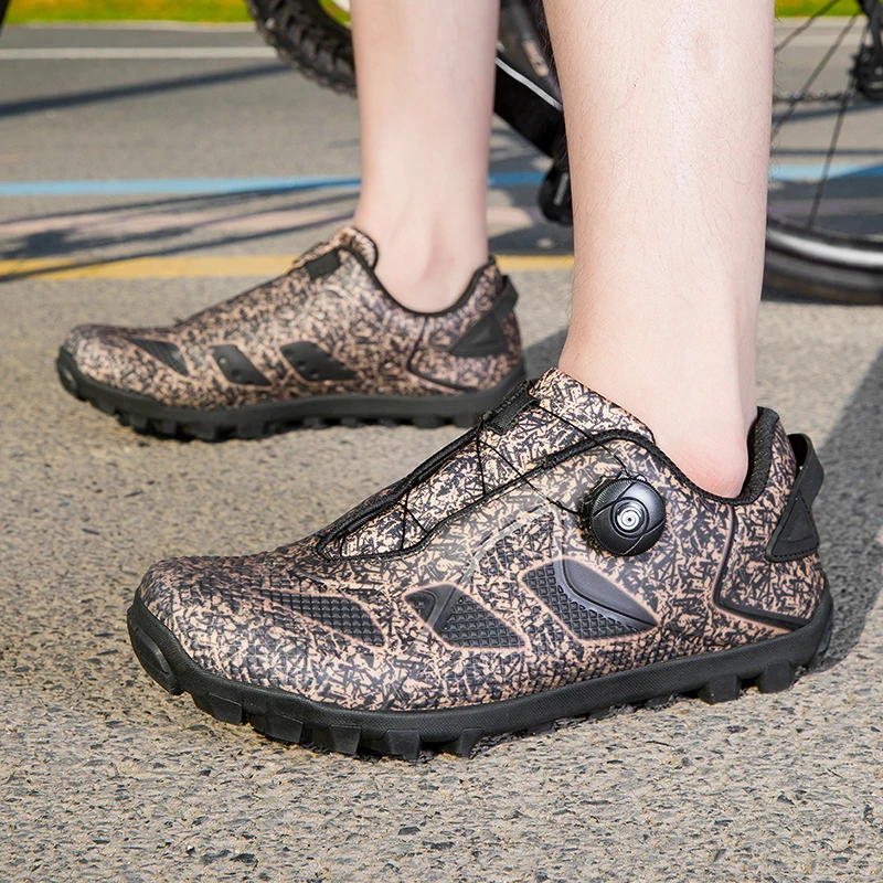 

Summer bicycle professional cycling shoes suitable unisex rotating buttons breathability comfort casual assistance riding shoes