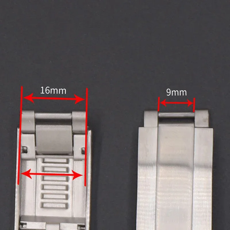 904L Watch Band Glidelock Clasp For Rolex DAYTONA SUBMARINER GMT Yacht-Master Fine-tuning Pull Button Buckle 16mm