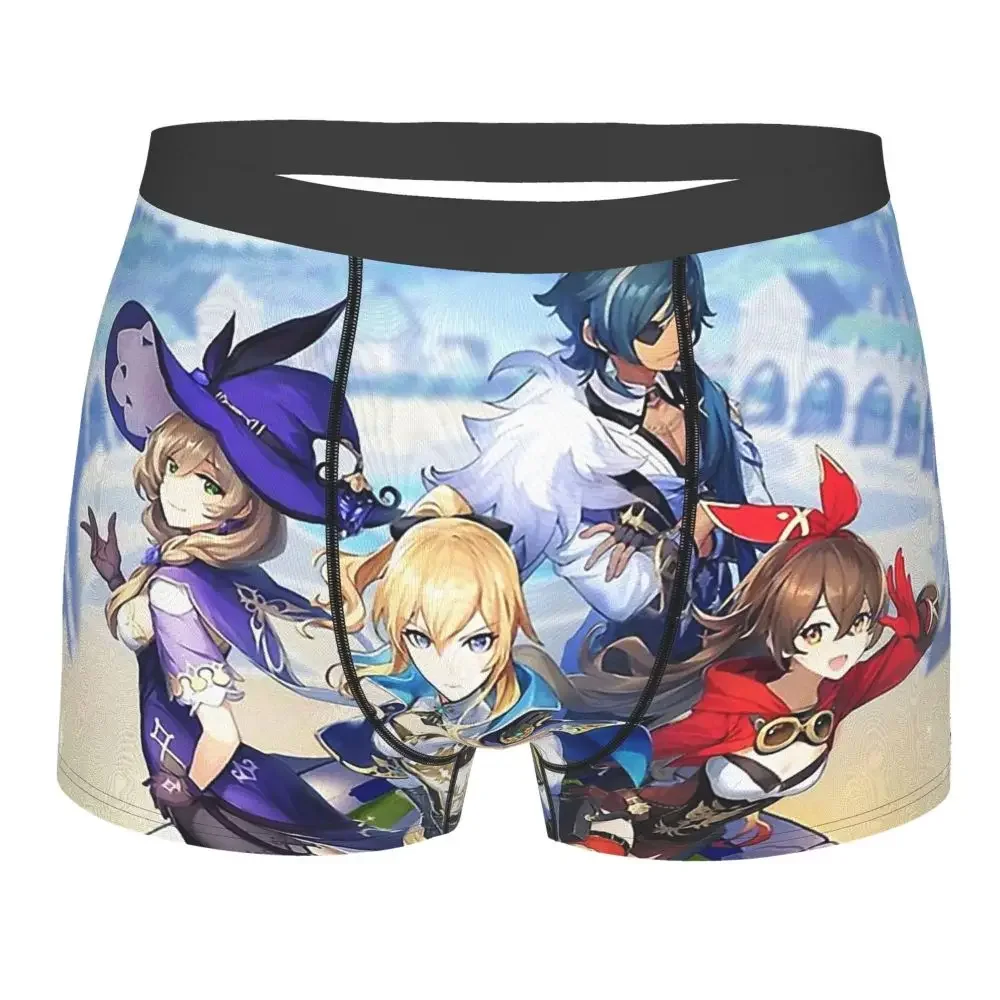 Group Genshin Impact Action Role-playing Game Underpants Cotton Panties Men's Underwear Comfortable Shorts Boxer Briefs