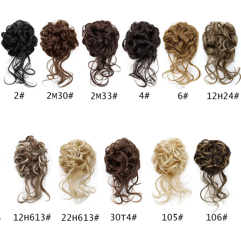 8-Inch Synthetic Curly Hair with Elastic Rubber Band, Elegant and Messy Bun, Fluffy and Easy to Maintain, Suitable for Daily Use image 2