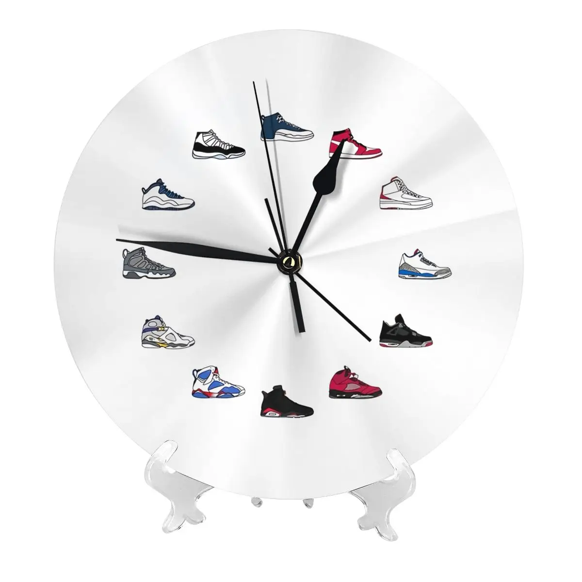 Jordan Sneaker Clock Wall Clock Easy to Read Wall Mounted Clock With Silent for Home Decor