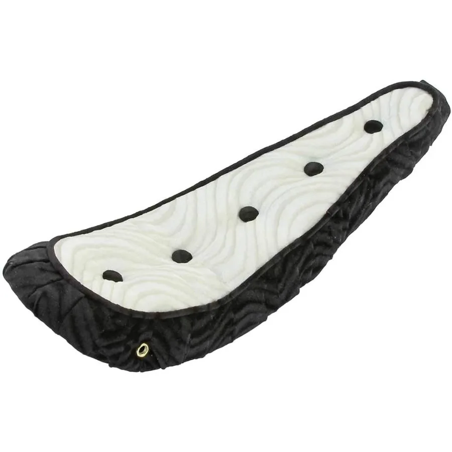 

Alta Bicycle Lowrider Five Button Two/Tone Color Polo Velour Banana Bike Saddle/Seat with White Top for Urban Commuting and Lei