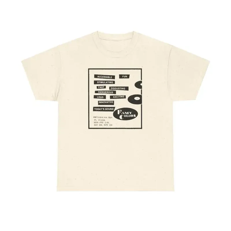 Retro Throwback Record Store T Shirt Fancy Colors Minneapolis NWT S 5XL