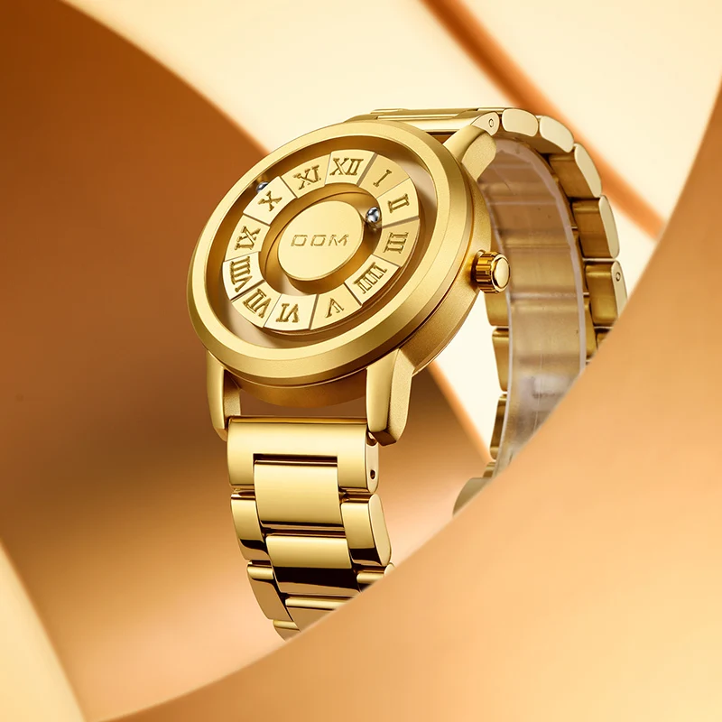 DOM M-1345 ساعة للرجال السماء المرصعة بالنجوم الإبداع المغناطيسي الذكور الساعات عادية الرياضة مقاوم للماء كوارتز ساعة اليد Relogio Masculino