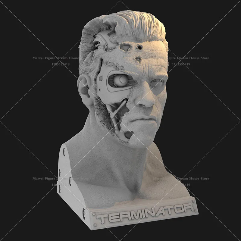 1/16 1/10 Scale DIY GK 3D Bust Resin Un-panited White Self-assembly Dolls Advanced Humanoid Robot Assassins Eliminate Human