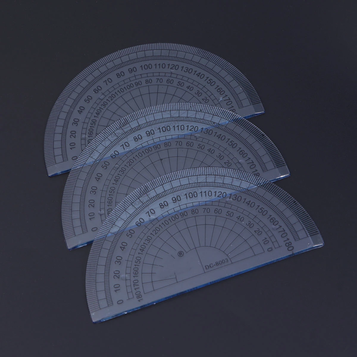 10pcs Clear Plastic Protractor Math Protractor 180 Degrees Protractor For Angle Measurement Student School Office Supply