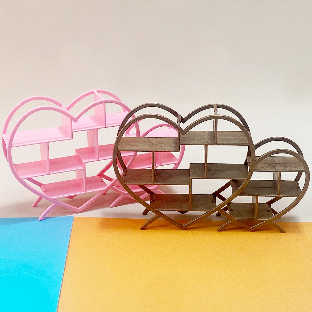1 pièces maison de poupée Bogu vide amour étagère Mini présentoir support de rangement modèle jouet scène décoaration bricolage accessoires meubles jouet