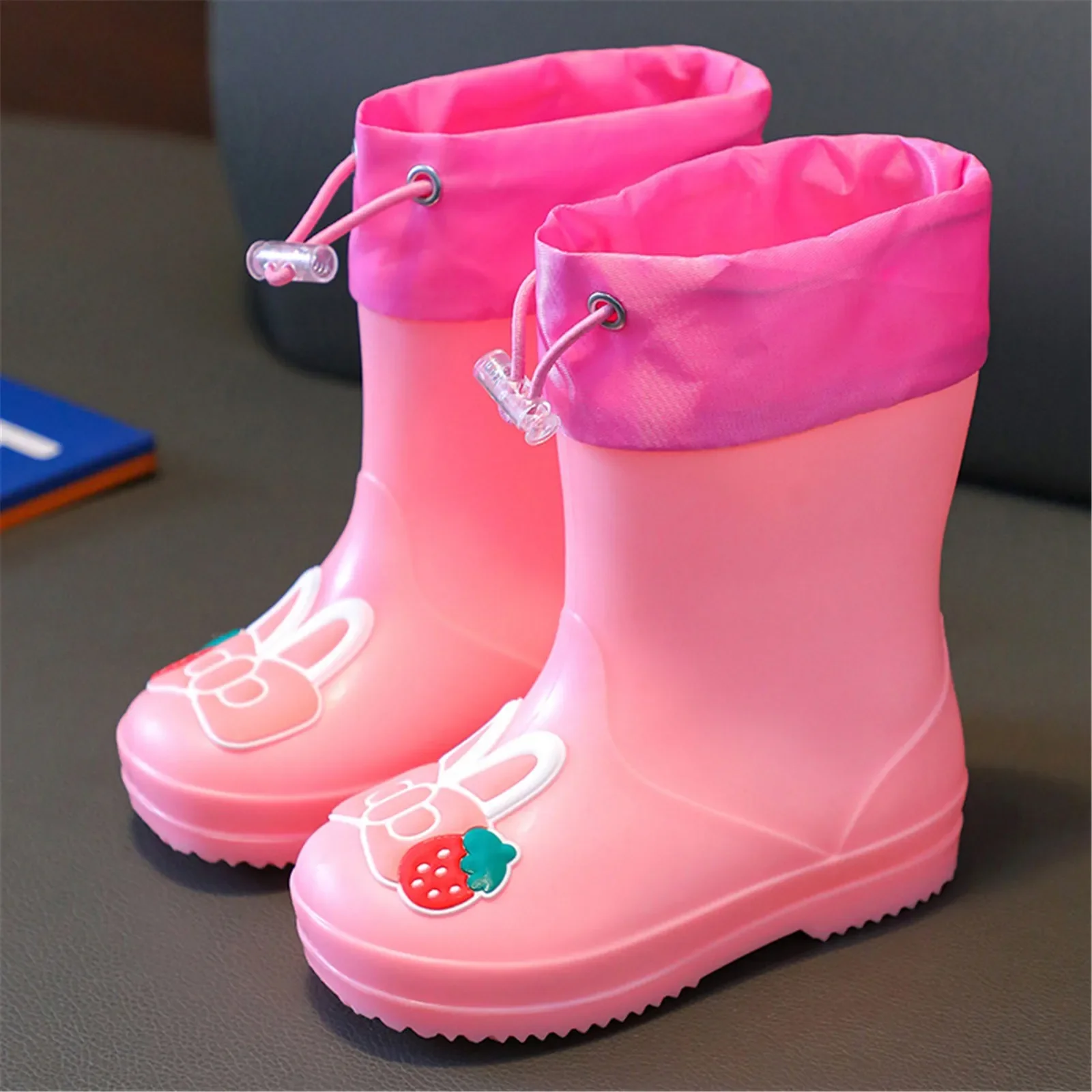 Lightweight Rubber Non-Slip Rain Boots Kids High Quality Waterproof Rain Shoes Baby Boys Girls Water Shoes Children Rainboots