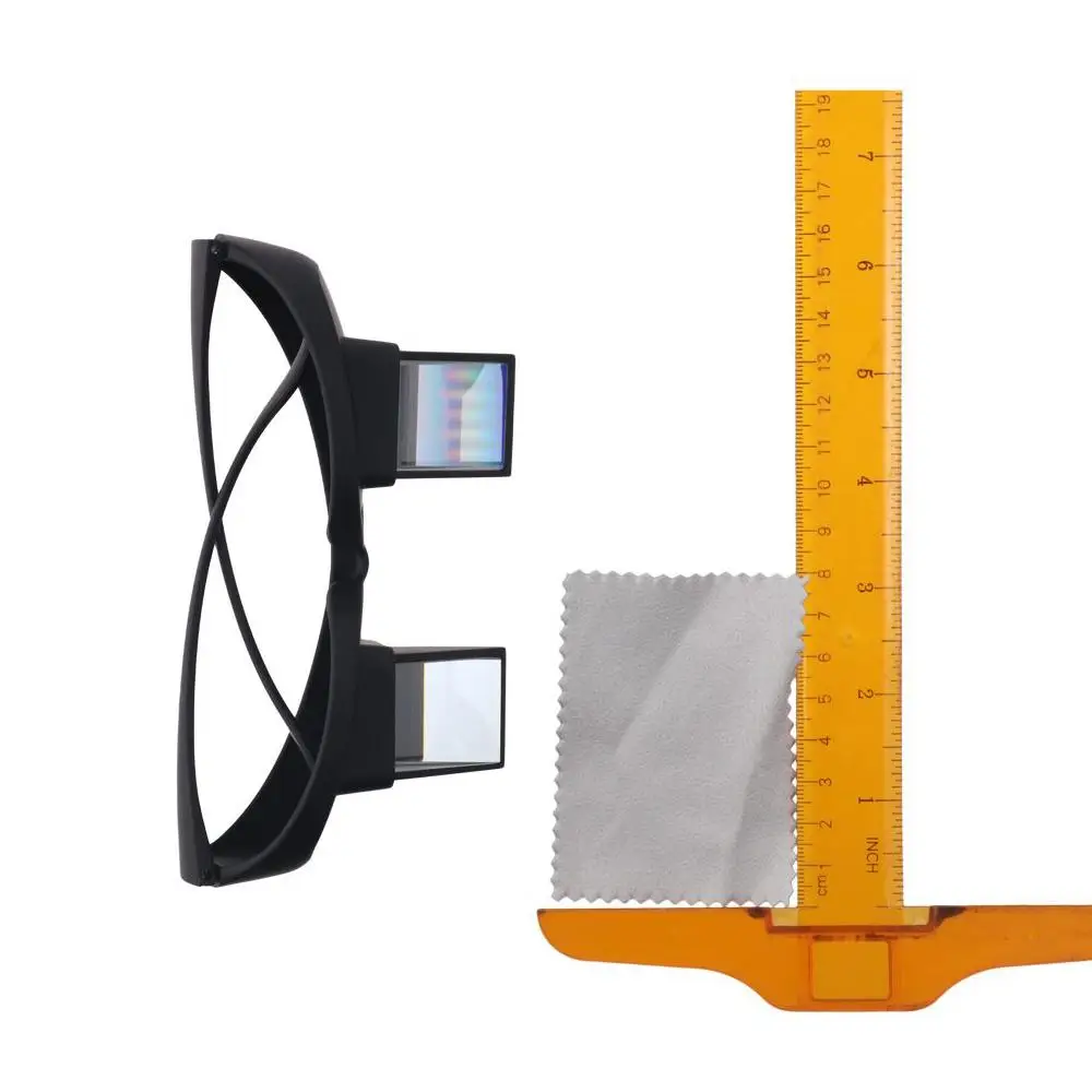 Black Crochet Glasses Glass Plastics Prism Periscope Horizontal High Definition Lazy Glasses For Crochet Reading