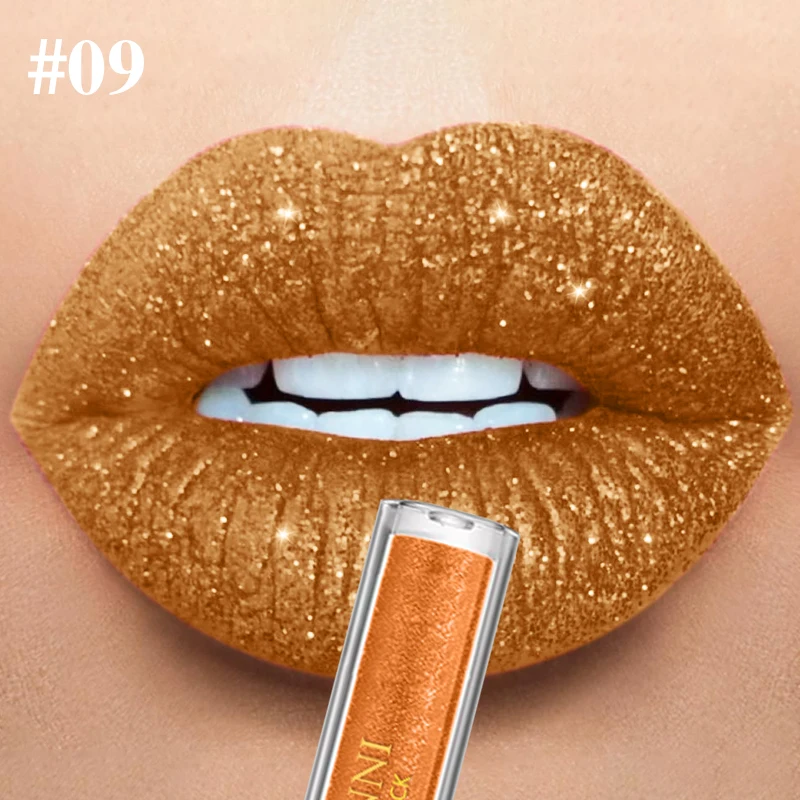 25 Colors Lipstick Palette Orange Diamond Lip Gloss Set Matte Velvet Gold Pearl Shimmer Red Gold Contrast Christmas Gift Box