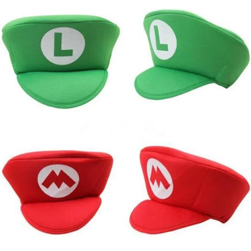 Adult Kids Game Super Luigi Bors Cosplay Hats Red Green Cap Accessories Gifts