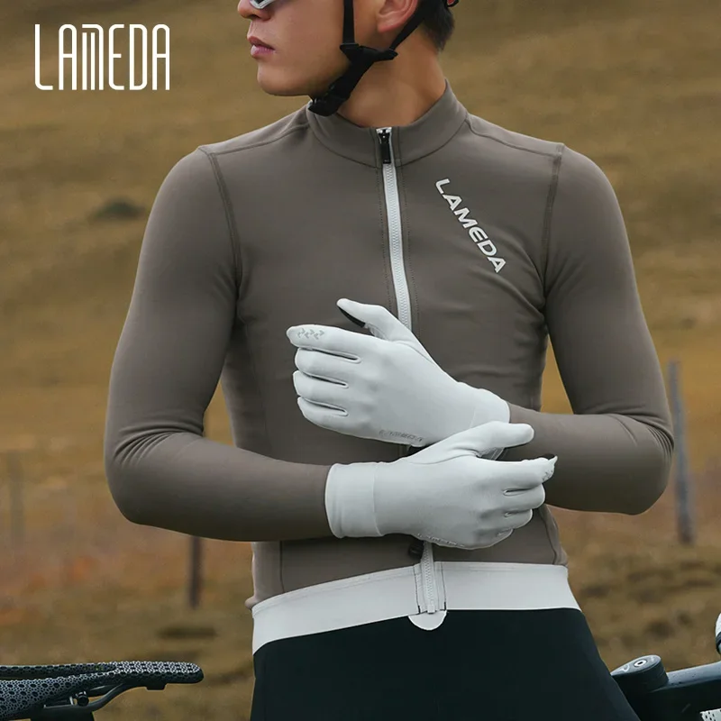 LAMEDA Winter Men's Cycling Jersey Thermal Fleece Biking Jacktets with Pockets Full Zip Bicycle Jersey Road MTB Cycling Clothing