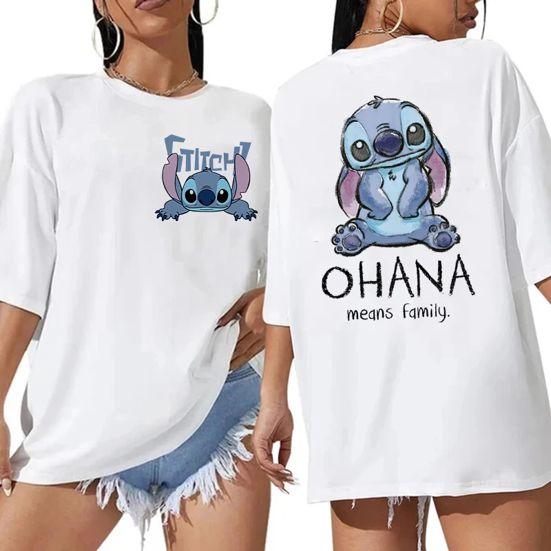 Hip Hop Shirt EU Size Unisex Disney Lilo Stitch Cartoon T Shirt Stitch Cute Manga T-shirt Y2k Graphic Tshirt Top Tees Clothes