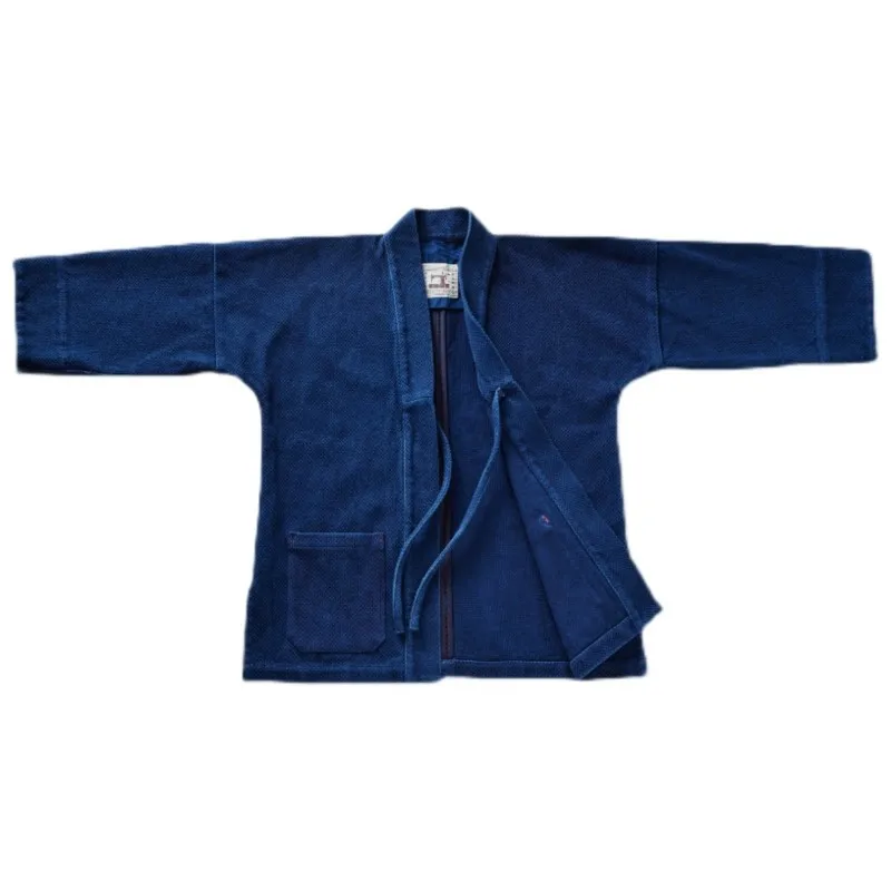 Amekaji Wear Retro Blue Dyed Robe Jacket Kimono Jacket