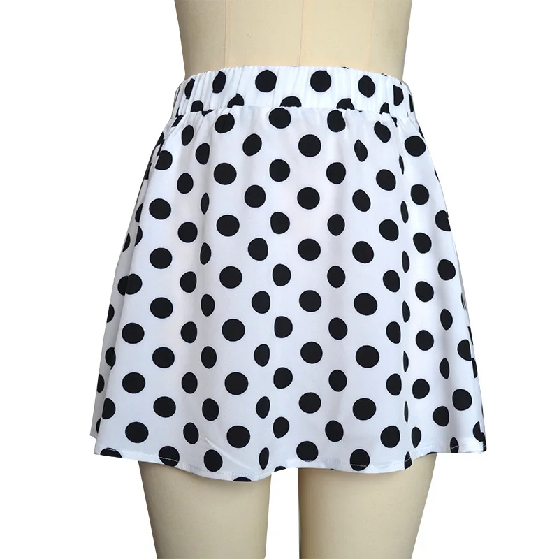 2024 Women's Summer Fresh And Sweet New Style Elastic Waist MiNi Skirt Fashionable Polka Dot Sexy A-Line Skirt Short Skirt