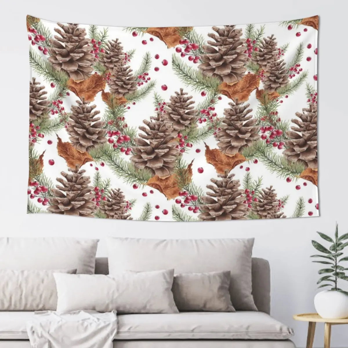 

Festive Pinecone // Fine Art Tapestry Mushroom Room Aesthetic Tapestry